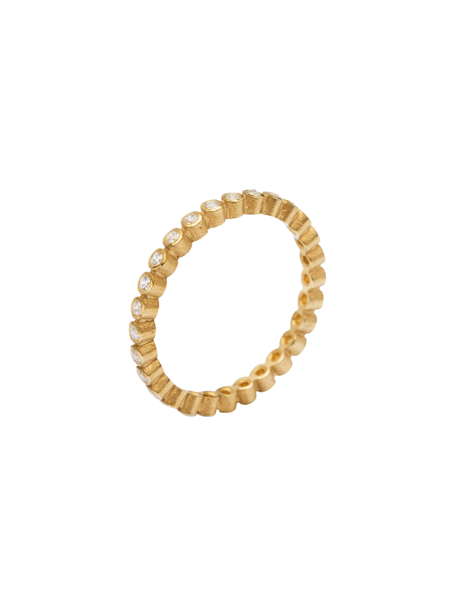 Ringo full eternity ring in 18k yellow gold with 0,29ct diamond